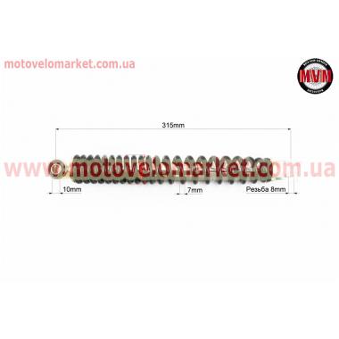 Амортизатор задний GY6/Honda - 315мм*d40мм (втулка 10мм / вилка 8мм), черный