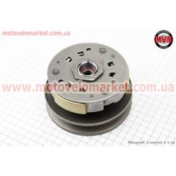 Вариатор задний к-кт Yamaha JOG 5BM (3 колодки, без колокола)
