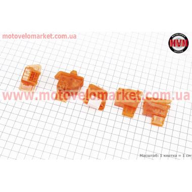 Кнопка переключатель Honda LEAD/GY6 к-кт 5шт (прозрачно оранжевые)