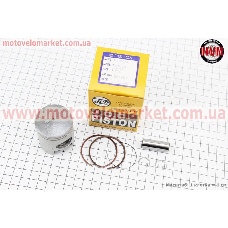 Поршень, кольца, палец к-кт Honda DIO ZX50 40мм +1,75 (JCC) (палец 12мм)