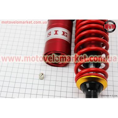 Амортизатор задний GY6/Yamaha - 280мм*d62мм (втулка 12мм / вилка 8мм) газовый регулир., красный к-кт 2шт