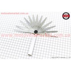 Щупы для регулировки зазоров клапанов  0,05-1,00mm, к-кт