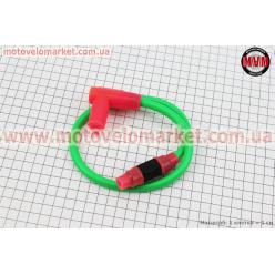 ПРОВОД TUNING к катушкам зажигания (зеленый), 43см + колпачок свечной