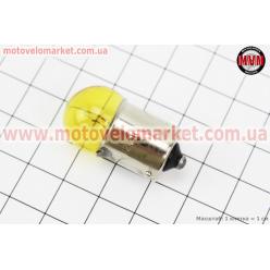 Лампа поворота (желтая с цоколем) 12V/10W G18