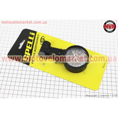 Манометром пластмассовый 260 psi/18 bar, под штуцера Schrader&Presta, SPM-02
