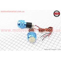 Заглушка - отбойник руля H10 c LED подсветкой (6 красных диода), к-кт 2шт