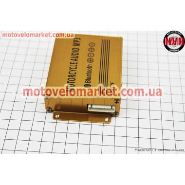 АУДИО-блок (Bluetooth, МРЗ-USB/SD, FM-радио, пультДУ, сигнализация) + колонки 2шт (черные)