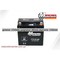 АКБ мото 12V 12A "MotoTech"  YTX14L-BS