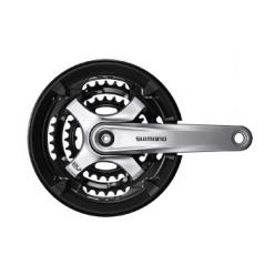 Шатуны SHIMANO  FC-TY701 42X34X24 защита звезд, серые